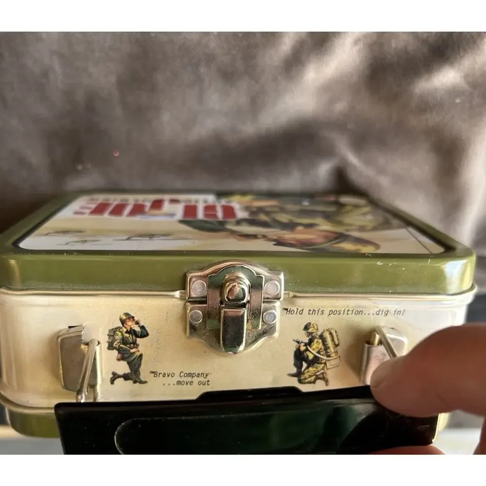 Vintage G.I. Joe Action Soldier - Mini Metal Tin Lunch Box By Hasbro Inc. 1998